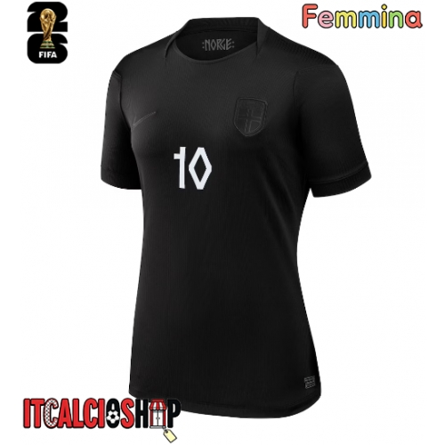 Norvegia Martin Odegaard #10 Seconda Maglia Femmina Mondiali 2026 Manica Corta